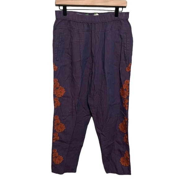 Anthropologie Embroidered Linen Pants - Picture 2 of 10